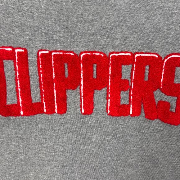 Pupil Los Angeles Clippers Crew Neck Sweatshirt Nylon Sleeves Embroidered Size L - Picture 3 of 10